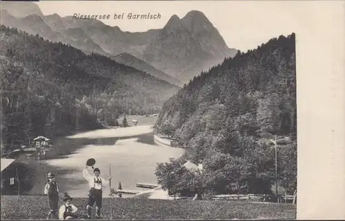 AK Riessersee près de Garmisch, incurvée