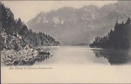 AK Am Eibsee bei Garmisch, ungelaufen