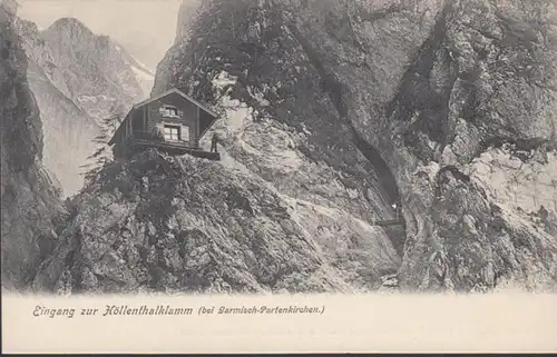 AK Eingang zum Höllentalklamm bei Garmisch, ungelaufen