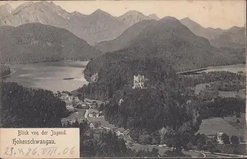 AK Hohenschwangau Blick von der Jugend, ungelaufen