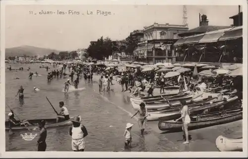 AK Juan-les-Pins La Plage, gelaufen 1930