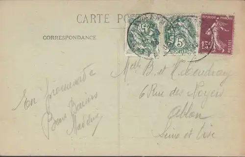 CPA La Forêt de Mervent Le Carrefour du Pont-Prin, gelaufen 1926