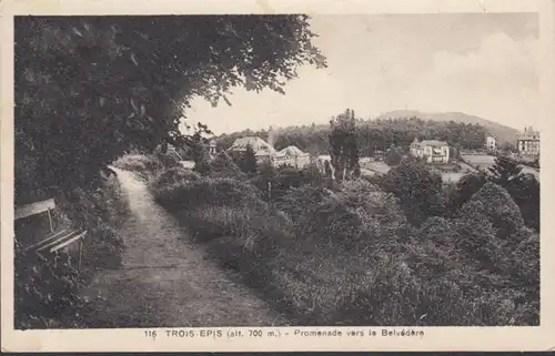 CPA Trois-Epis Promenade vers le Belvédère, en cours d'exécution en 1934