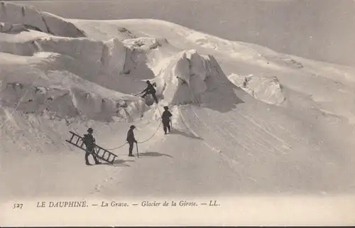 CPA Le Dauphiné La Grave Glacier de la Girose, inachevé