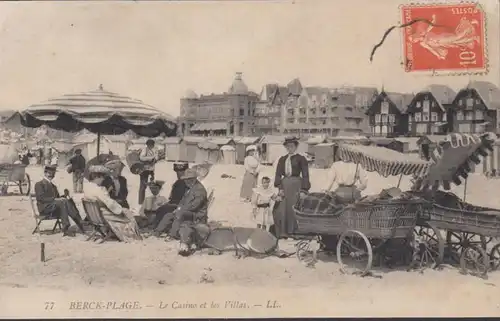 CPA Berck-Plage Le Casino et les Villas, en 1910