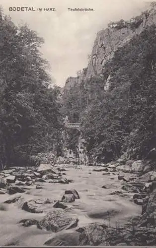 AK Bodetal Teufelsbrücke, ungelaufen