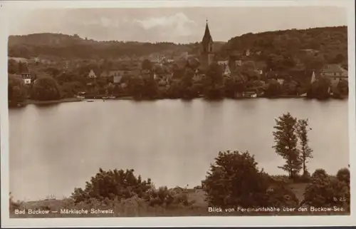 AK Bad Buckow vue de Ferdinandshöhe sur le lac de Buckov, incurable