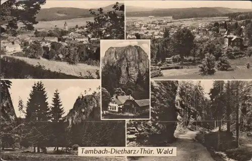 AK Tambach-Dietharz Mehrbildkarte, gelaufen 1952