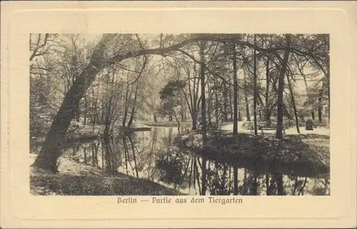 AK Berlin Partie aus dem Tiergarten, gelaufen 1910