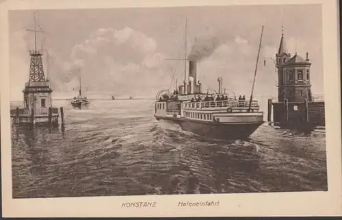AK Constance Entrée du port, couru en 1919