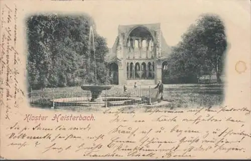 AK Königswinter Monastère Heisterbach, couru en 1898