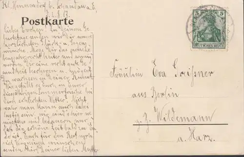 AK Gasthaus im Polenztal, gelaufen 1907