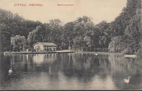 AK Zittau Weinau Schweizerhaus, gelaufen 1912