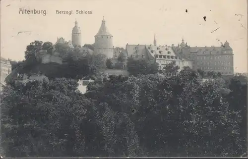 AK Altenburg Herzogliches Schloss, gelaufen 1908