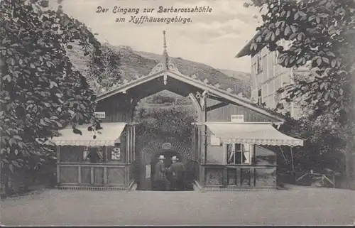 AK L'entrée de la grotte de Barbarossa sur les monts Kyffhausen, couru en 1908