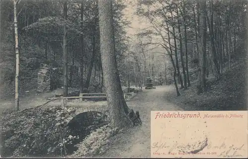 AK Friedrichsgrund Meixmühle, couru en 1903