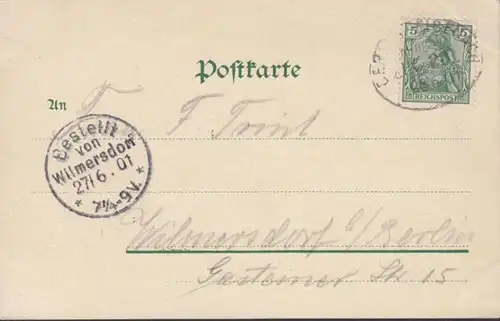 AK Le Wartburg du sud-ouest du courrier ferroviaire, couru 1901