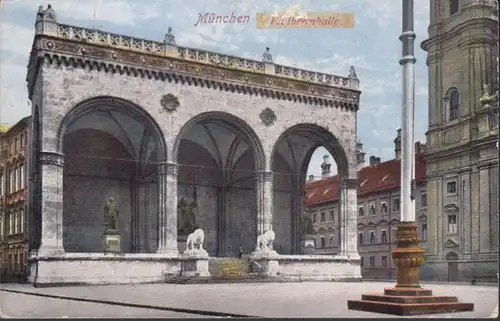 AK München Feldherrnhalle, gelaufen 1938