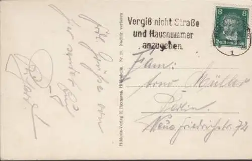 AK Braunschweig Der Löwe, gelaufen 1928