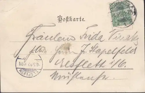 AK Gruss aus Bielefeld Der Sparrenberg, gelaufen 1902