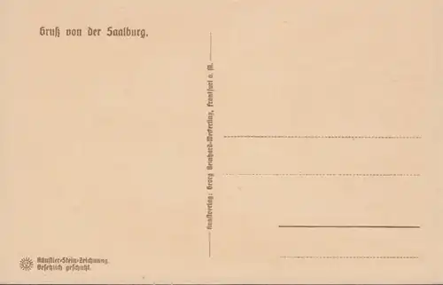 AK Saalburg Römerkastellall Vue dans le peristyl Steinschreif Ak, incurvée