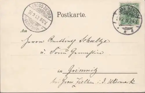 AK Gruss aus Hann. Münden Stadtansicht, gelaufen 1899