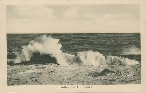 AK Brandung a. Hiddensee, gelaufen 1926