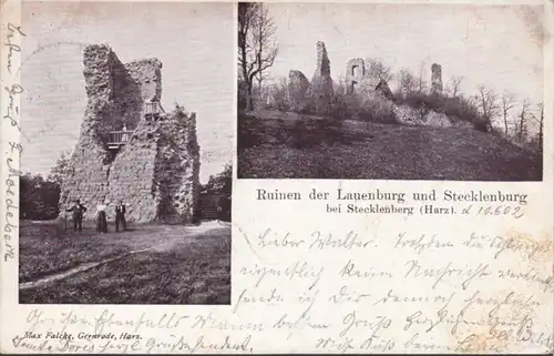 AK Ruines de Lauenburg et de Stellenburg près de Stellenburg, couru 1902