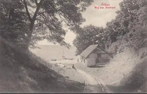 AK Gohren chemin vers la plage sud, couru en 1918