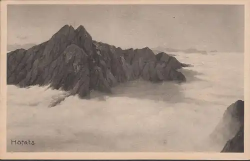 AK Höfats im Nebel Allgäuer Alpen, gelaufen 1922