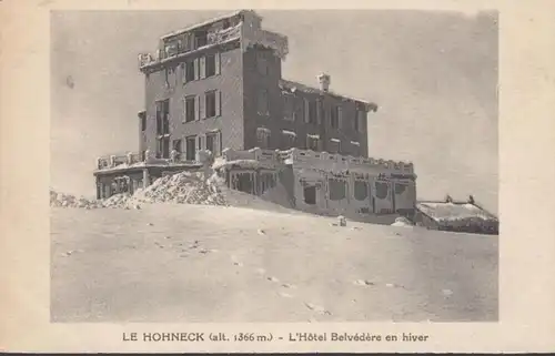 CPA Le Hohneck L'Hôtel Belvédère en hiver, non circulaire