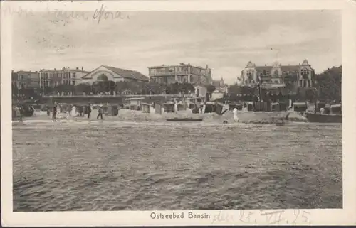 AK Balte balnéaire Bansin partie de plage, couru 1925