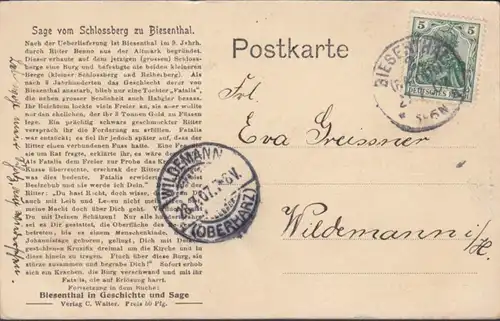 AK Gris de Biesenthal, couru en 1907