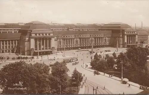 AK Leipzig Hauptbahnhof, gelaufen 1929
