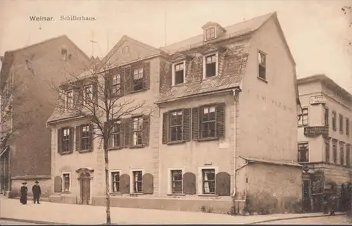 AK Weimar Schillerhaus, gelaufen 1908