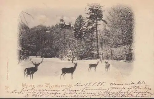 AK Gruss aus Wernigerode, gelaufen 1898