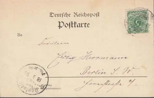 AK Gruss aus Wernigerode, gelaufen 1898