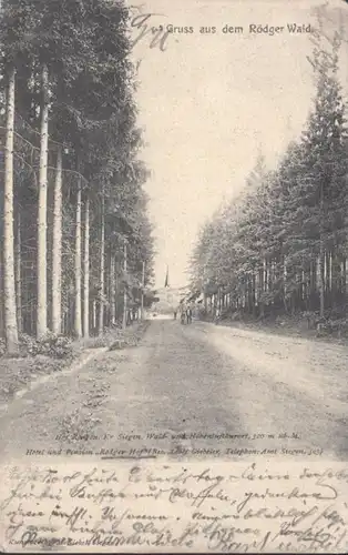 AK Gruss aus dem Rödger Wald Hof Rödgen Wald und Höhenluftkurort, gelaufen 1909