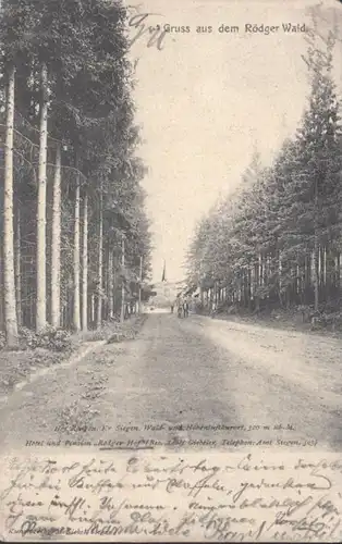 AK Gruss de la ferme de bois de Rödger Rodgen Forêt et station thermale d'altitude, couru en 1909