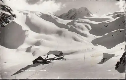 AK Dresdenerhütte en hiver, couru en 1955