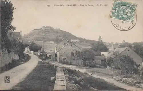 CPA Mâlain Rue de Sercey, circulé 1907