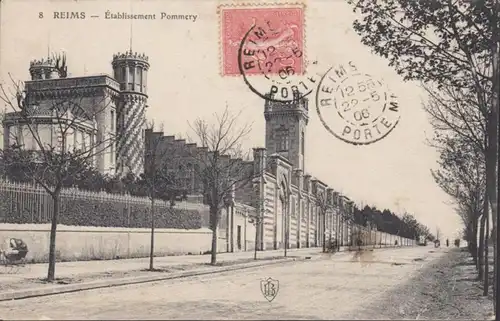 CPA Reims Établissement Pommery, circulé 1906