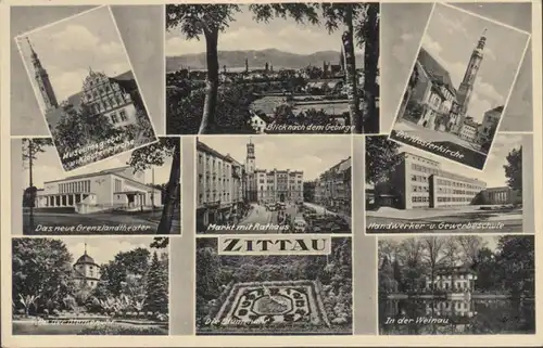 AK Zittau Mehrbild AK, gelaufen 1941