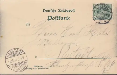 AK Zittau Gruss aus Helbigs Etablissement Weinaupark, gelaufen 1901