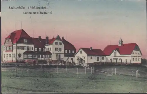 AK Cunewalde Sachsenhöhe Rückansicht, gelaufen 1910