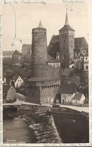 AK Bautzen Michaeliskirche Petridom, gelaufen 1944