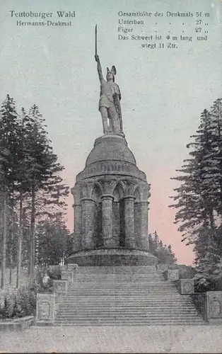AK Detmold Hermann monument, couru en 1925