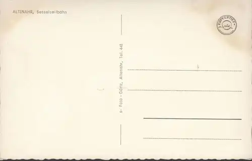 AK Altennahr Sesseleilbahn, ungelaufen