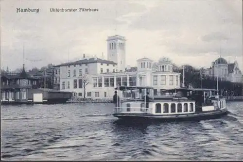 AK Hamburg, Uhlenhorster Fährhaus, Schiff, gelaufen 1905