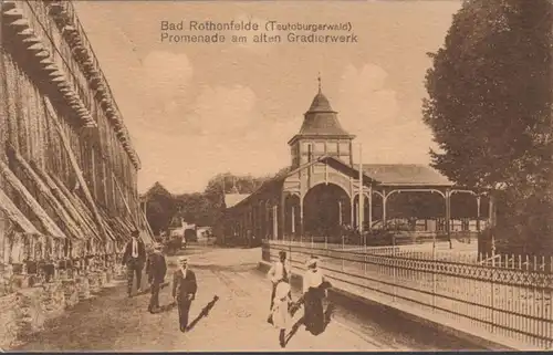 AK Bad Rothenfelde Promenade am alten Gradierwerk, gelaufen 1922
